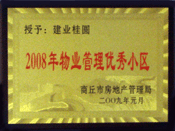 2009年1月6日，商丘桂園榮獲"商丘市物業(yè)管理優(yōu)秀小區(qū)"稱號。